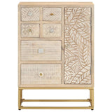 Sideboard 55x30x76 cm Solid Wood Mango and Iron 372010