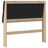 Upholstered Headboard Black 100 cm Solid Pine Wood 879356