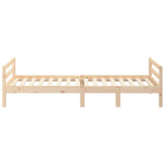 ZNTS Bed Frame without Mattress 80x200 cm Solid Wood Pine 821629