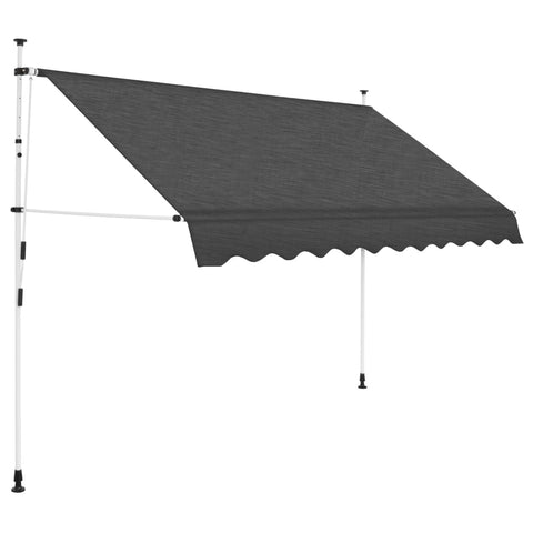 ZNTS Manual Retractable Awning 300 cm Anthracite 143690