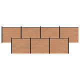 Fence Panel 7 pcs WPC and Aluminium Brown 3429462