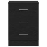 Bedside Cabinet Black Oak 38x35x55 cm Engineered Wood 862428