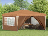 Pop-up Party Tent 288 x 288 x 245 cm Beige Oxford Fabric 42019771