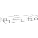 Dog Kennel Black 27 m Steel 3082133