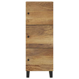 Highboard with 3 Doors 40x33x110 cm Solid Wood Mango&Iron 352932