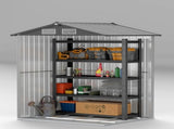 4.3 x 5ft Outdoor Garden Storage Shed - Grey Wood Effect T3398P377654