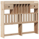 Bookcase Bed without Mattress 135x190 cm Double Solid Wood Pine 3309986
