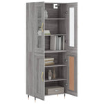 Highboard Grey Sonoma 69.5x34x180 cm Engineered Wood 3198327