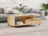 Coffee Table Sonoma Oak 90x49x45 cm Engineered Wood 831015