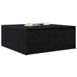 Coffee Table with Drawers Black Oak 100x100x40 cm 3328400