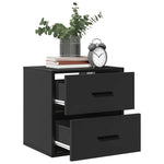 ZNTS Wall-mounted Bedside Cabinets 2 pcs Black 40x31x39.5 cm 848725