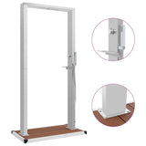 Outdoor Shower with Tray WPC Stainless Steel 3051293