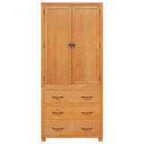 Storage Furniture Set with Drawer 2 pcs Brown Solid Oak Wood 3328631