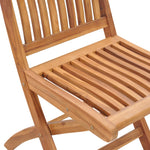 ZNTS Folding Garden Chairs 4 pcs Solid Teak Wood 3072804