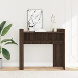 ZNTS Console Table Brown Oak 100x35x90 cm Engineered Wood 848471