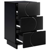 Bedside Cabinet Black 33.5 x 34.5 x 60 cm Engineered Wood 8011425