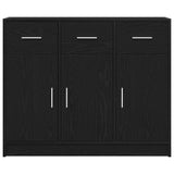 Sideboard Black Oak 91x28x75 cm Engineered Wood 862447