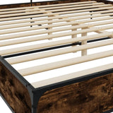Bed Frame without Mattress Smoked Oak 180x200 cm Super King 3280059