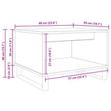 Coffee Table Artisan oak 60 x 50 x 40 cm Engineered wood 879613