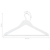 289916 100 pcs Clothes Hanger Set Non-slip White Hardwood
