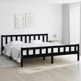 Bed Frame without Mattress Black Solid Wood 160x200 cm 810693