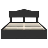 Storage Bed with Headboard Black 150 x 200 cm Engineered Wood 3413083