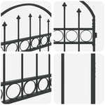 Fence Gate Grey 89 x 200 cm Steel 42008886