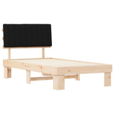 Bed Frame with Upholstered Headboard Black 100 x 200 cm 877511