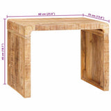 End Table Brown 60 x 35 x 46 cm Solid Mango Wood 4104575