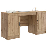 Desk with Shelf Artisan Oak 142.5 x 50 x 75 cm Engineered Wood 3414647