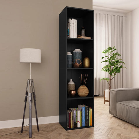 Book Cabinet/TV Cabinet Black 36x30x143 cm Engineered Wood 800145