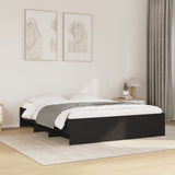 Bed Frame without Mattress Black 150x200 cm King Size Engineered Wood 3295647