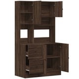 Kitchen Cabinet Brown Oak 95x50x180 cm Engineered Wood 3276538