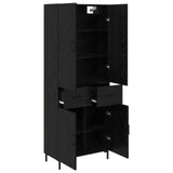 Highboard Black Oak 69.5 x 34 x 180 cm Engineered Wood 3416284