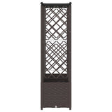 Raised Bed with Trellis and Roof Brown 202 x 40 x 138 cm PP 42032526