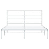 Metal Bed Frame without Mattress with Headboard White 120x190cm 352365