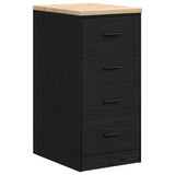 Garage Storage Cabinet Black 40x51x85 cm Solid Wood Pine 860590