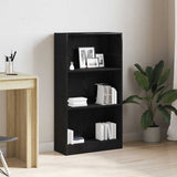Bookcase Black Oak 60x24x109 cm Engineered Wood 862455