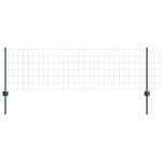Fence with Posts Green 0.6 x 25 m Steel 3336020