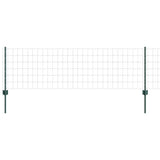 Fence with Posts Green 0.6 x 25 m Steel 3336020