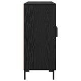 Sideboard Black Oak 90 x 34 x 80 cm Engineered Wood 879585