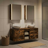 Bathroom Furniture Set 5 pcs Smoked Oak 3406731
