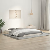 Bed Frame without Mattress White 135x190 cm Double Solid Wood Pine 823470