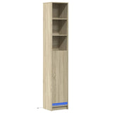 Sideboard with LED Sonoma Oak 36x32.5x200 cm Engineered Wood 852126