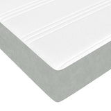 Box Spring Bed with Mattress Light Grey 90 x 220 cm Fabric 3398773