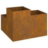 Garden Planter Rusty 100 x 100 x 60 cm Weathering steel 865868