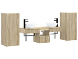 Bathroom Furniture Set 5 pcs Sonoma Oak 33 x 34.5 x 100 cm 3405965