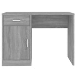 Desk with Drawer&Cabinet Grey Sonoma 100x40x73 cm Engineered Wood 342657
