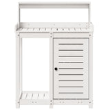 Potting Table with Shelves White 82.5x50x109.5 cm Solid Wood Pine 832423