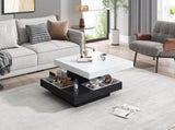 360&deg rotating coffee table, fully functional living room table, high-gloss tabletop with N605P257602B